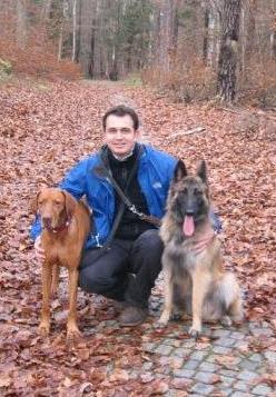 Christian Flack mit den Hunden: Max und Finn